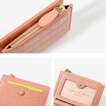 Portefeuille à Deux Volets Porte-Monnaie à Fermeture à GlissièRe Courte Mode Portefeuille Court à Capacité (Vert)