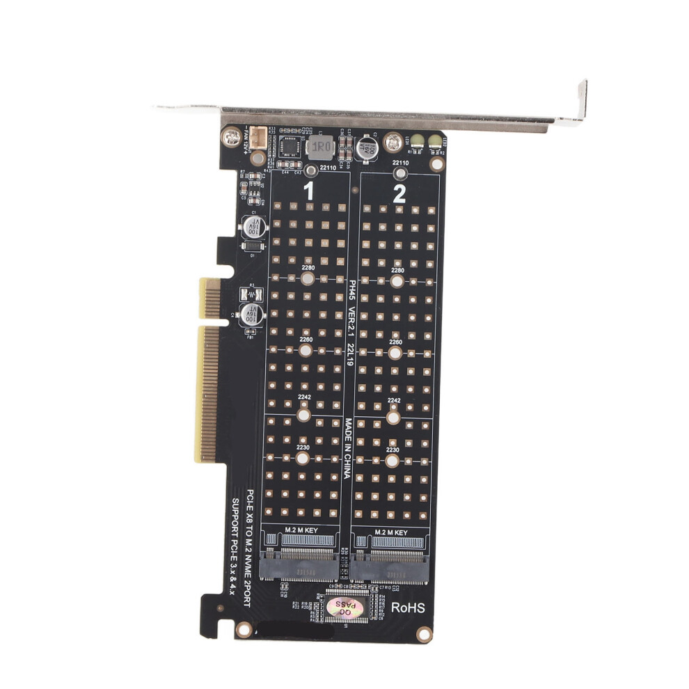 Nvme M.2 To Pcie X8 Adapter Dual Port 32Gbps 7806371621577