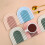 Coasters for Drinks Silicone Removable Rainbow Coasters Insulation Pad for Coffee Coasters for Desk Kitchen Office B 4