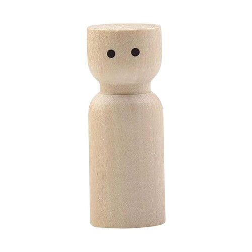 Lot de 6 figurines en bois vierges (4,5 x 1,8 cm) 1