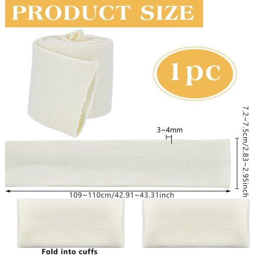 Polycotton Knit Cuff Ribbing 43 x 2.9 in 1