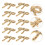 Set van 15 gouden strikknopen van legering 2