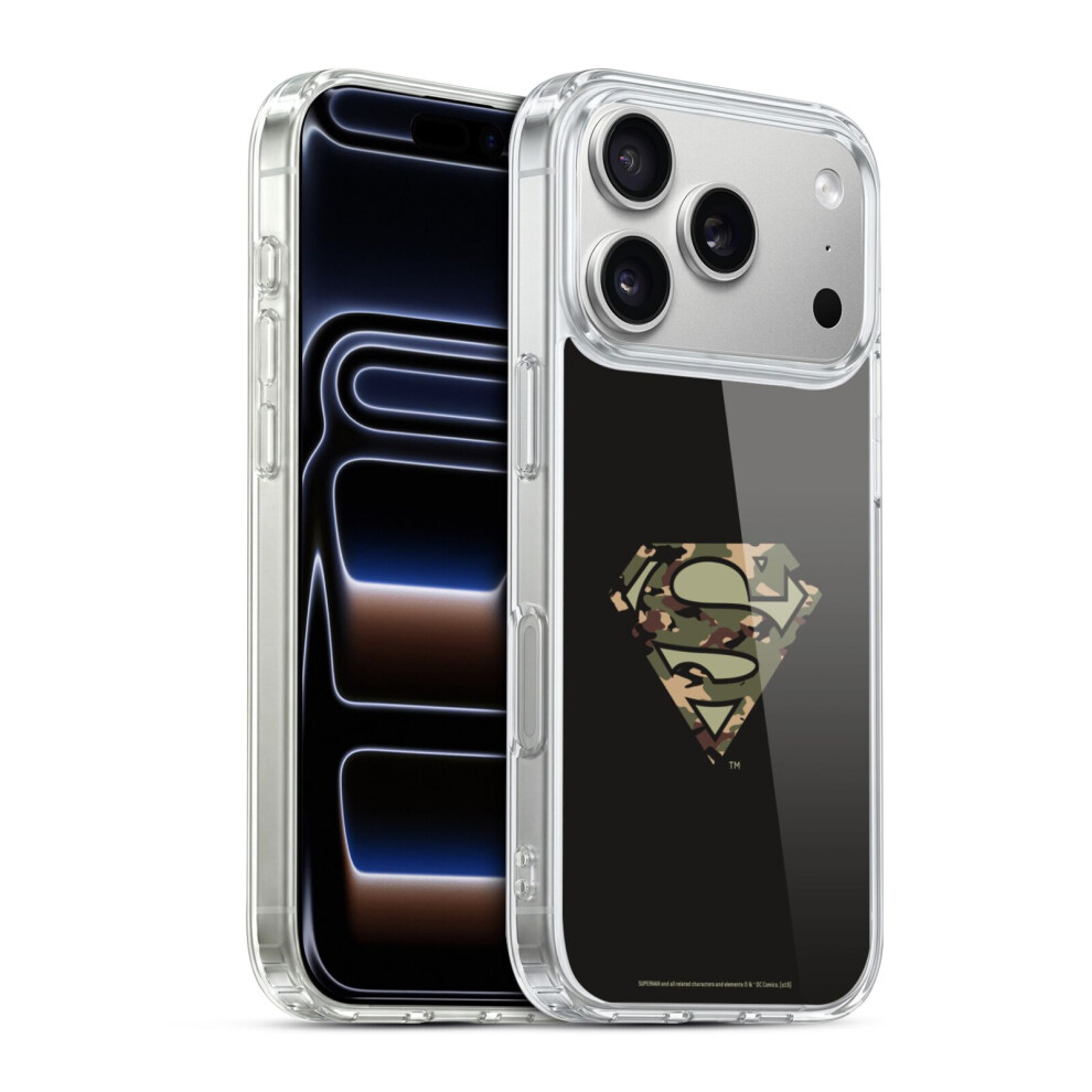 Head Case Designs Officially Licensed Superman Dc Comics Logos Camouflage Soft Gel Case For Apple Iphone 17 Pro 5057546993667