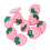 Aardbei harsknopen, 10 stuks, roze plastic naaiknopen 5