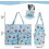 Μπλε πλεκτή τσάντα Tote – 600D Oxford, με πολλές τσέπες 2
