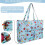 Μπλε πλεκτή τσάντα Tote – 600D Oxford, με πολλές τσέπες 4