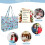 Μπλε πλεκτή τσάντα Tote – 600D Oxford, με πολλές τσέπες 5