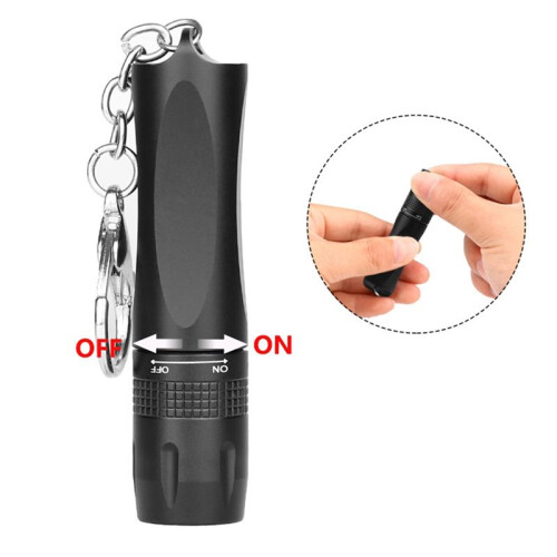 LED Keychain Flashlight  Portable Torch USB Rechargeable Small Handheld Light for Camping Outdoor Emergency 2