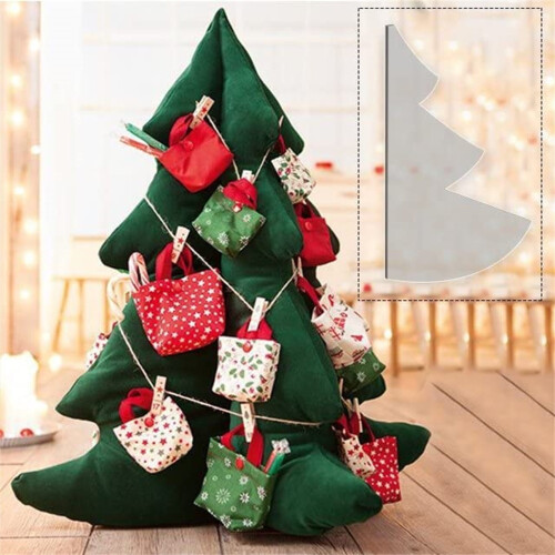 PVC Christmas Tree Stencil and Ruler 8in Reusable 2
