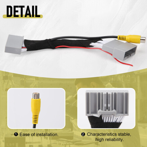 Car Rear View Camera Adapter Wire Harness Cable Video Connector for  CRV  EXI 2012-2016 2