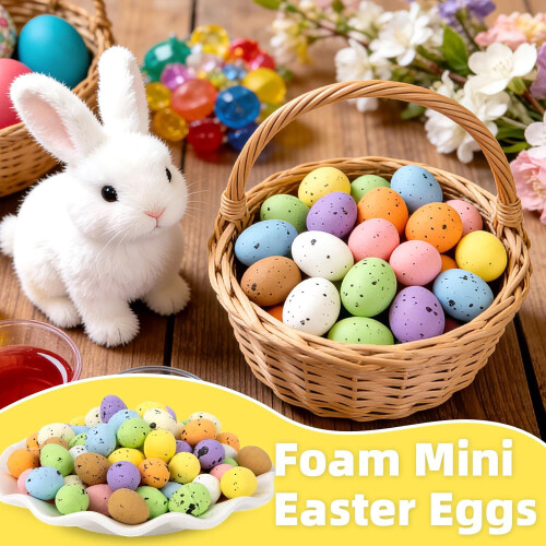 Mini uova di Pasqua in schiuma - Multicolore, 200 pezzi 2