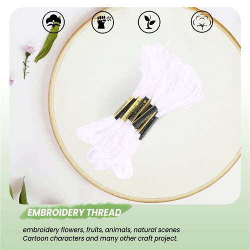 12x Bianco Anchor  Ago Cotone Ricamo Thread Floss Matasse Per Cucire 1