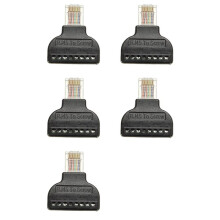 5X RJ45 to 8 Pin Terminal Adapter Connector 8P8C Network Crystal Screw Terminal Block