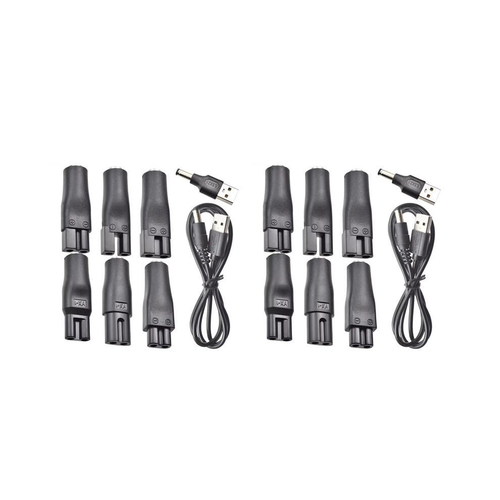 16 Pcs Replacement Power Cord 5V Charger Usb Adapter Set For All Kinds Electric Hair Clippers Shaver Beard Trimmer 4711296630166