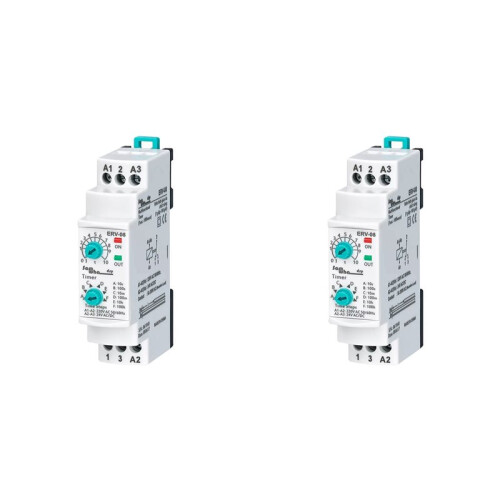 2X ERV-08  Delay Multifunctional  Relay Electronic Adjustable (0,1Sec.-100 Hours)