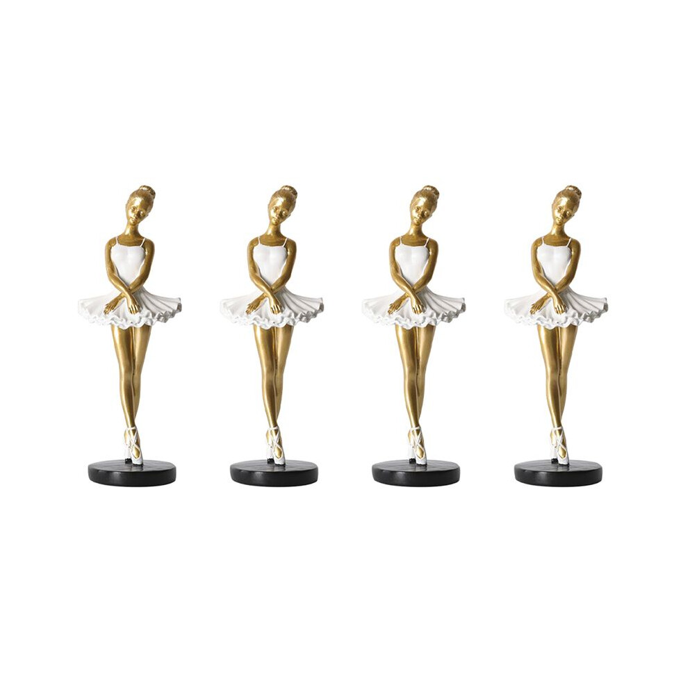 Wella Elements 4X Ballet Dancer Ornament,Dancing Girl Statue, Art Ornaments,Decor Elegant For Bedroom Desktop Windowsill Room B