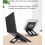 Laptop Stand Metal Cooling Foldable Laptop Stand (Black) 8