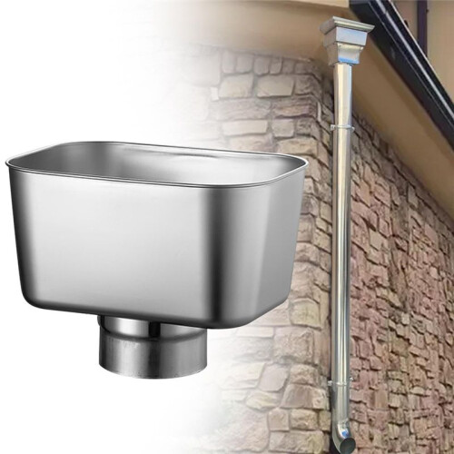 Gutter Downspout Adapter Rainwater Gutter Connector Replacement Stainless Steel Downspout Drainage Connector 1