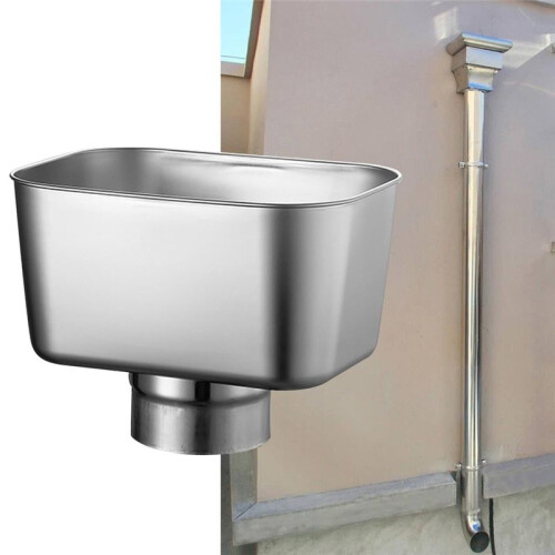 Gutter Downspout Adapter Rainwater Gutter Connector Replacement Stainless Steel Downspout Drainage Connector 2