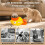 Cat Feeder, Duck-Shaped Cat Treat Dispenser, Interactive Slow Feeder, Push-Button Toy A 5