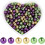 Mărgele de carnaval violet verde auriu 1500 buc 1