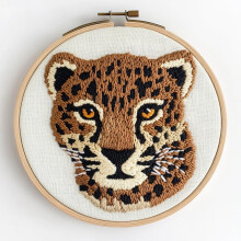 Baby Leopard Punch Needle Kit – DIY Broderiset,