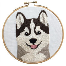Baby Husky Punch Needle Kit – DIY Broderiset med