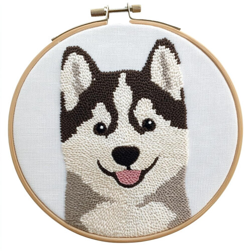 Κιτ βελόνας για το μωρό Husky – Σετ κεντήματος DIY με