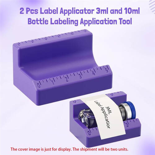 2 Pcs Vial Label Applicator 3ml and 10ml Bottle Labeling Application Tool for Small Essential Oils Containers Bottles B 2