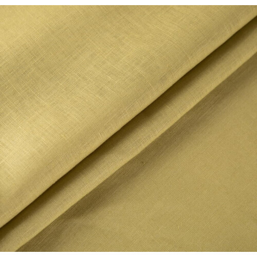 Tissu 100 % lin, 140 cm de large, jaune moutarde