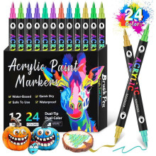 Acrylfarbmarker-Set mit Doppelspitze – 24/48/72 Farben