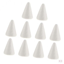 Cones de isopor para artesanato, 30 unidades, para pintura e modelagem.