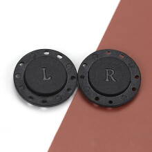 Boutons-pression magnétiques ronds de 22 mm, en nylon noir, lot de 34L + 34R