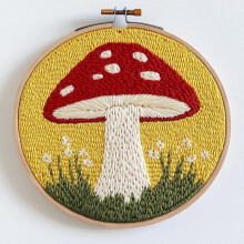 Nålkit Röd Svamp 20x20cm Nybörjare