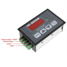 PWM-Varvtalsregulator Motorregulator 6-60V Digital Display Varvräknare Motor Långsam Start och Stopp Varvtalsregulator