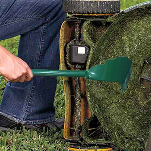 Mower Deck Scraper with Ergonomic,Long Handle Scraper and Stiff Bristle Brush,Cleaning Tool for Gardening 1