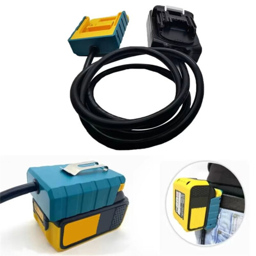 Battery Extension Cord Tool for  18v Lithium Batteries and Tools Cable Length 1.5M with Hook 1