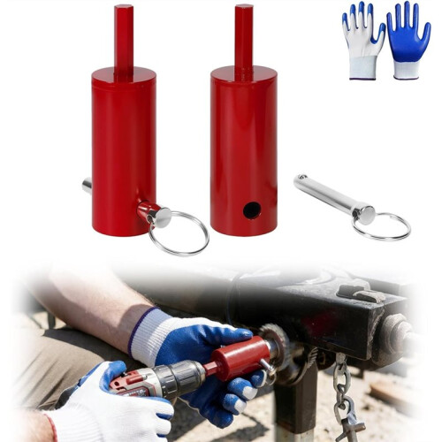 Trailer Jack Drill Adapter,Drill-Powered Turbo-Style Jack Adapter Tool for Cordless Drill, Fits 1 Inch Jack Handle Studs 1