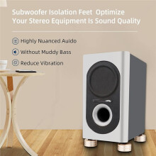 Audio Isolation Feet 40x20mm Turntable Feet with Non-Slip Rubber/M4 Screws for Speakers, Amplifiers, Turntables 4Pcs