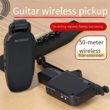 Meideal Drahtloser Gitarren-Tonabnehmer 50m E-Gitarren-Audio-Sender Instrument -Funktransceiver für Bassgitarre