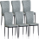 AINPECCA 6PCS Dinning Chairs High Backrest PU Dark Grey 1