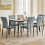 AINPECCA 6PCS Dinning Chairs High Backrest PU Dark Grey 7