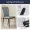 AINPECCA 6PCS Dinning Chairs High Backrest PU Dark Grey 5