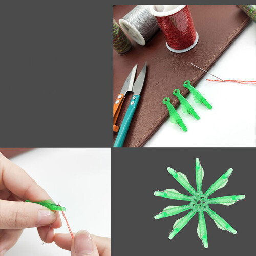 Jwdx Fish-Shaped Needle Threader Plastic Wire Loop 5 Pcs 1