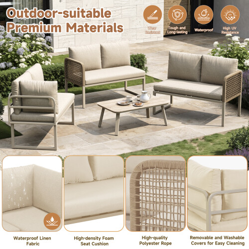 Modular Outdoor Double Chaise Lounge for Patio 2