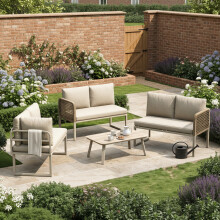 Modular Outdoor Double Chaise Lounge for Patio