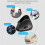 Rechargeable Wireless Vertical Mouse with Screen Display Ergonomic Mice 6 Button Programmable Gaming Mouse for Gamer 4