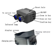 N099S 4K -Teleskopkamera Aus Metall, 5-Fach Optischer 4-Facher Digitalzoom, 300 M Infrarot-Fernglas, Nachtsicht für Camping