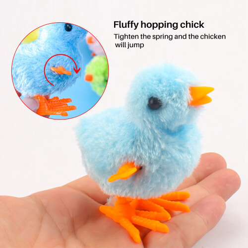 1 Pezzo Fuzzy Chick Hopping Wind  Toy Clockwork Pollo 1