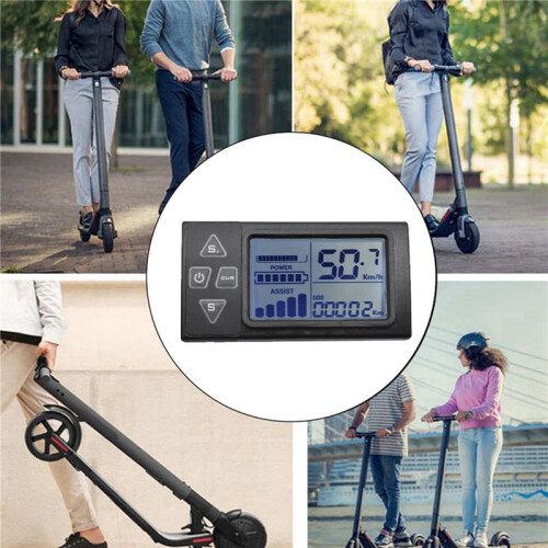 2X 24V 36V 48V 60V S861 LCD Ebike Display Dashboard Meter para Bicicleta EléTrica BLDC Controller Control Panel (SM Plug) 1
